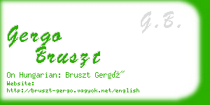 gergo bruszt business card